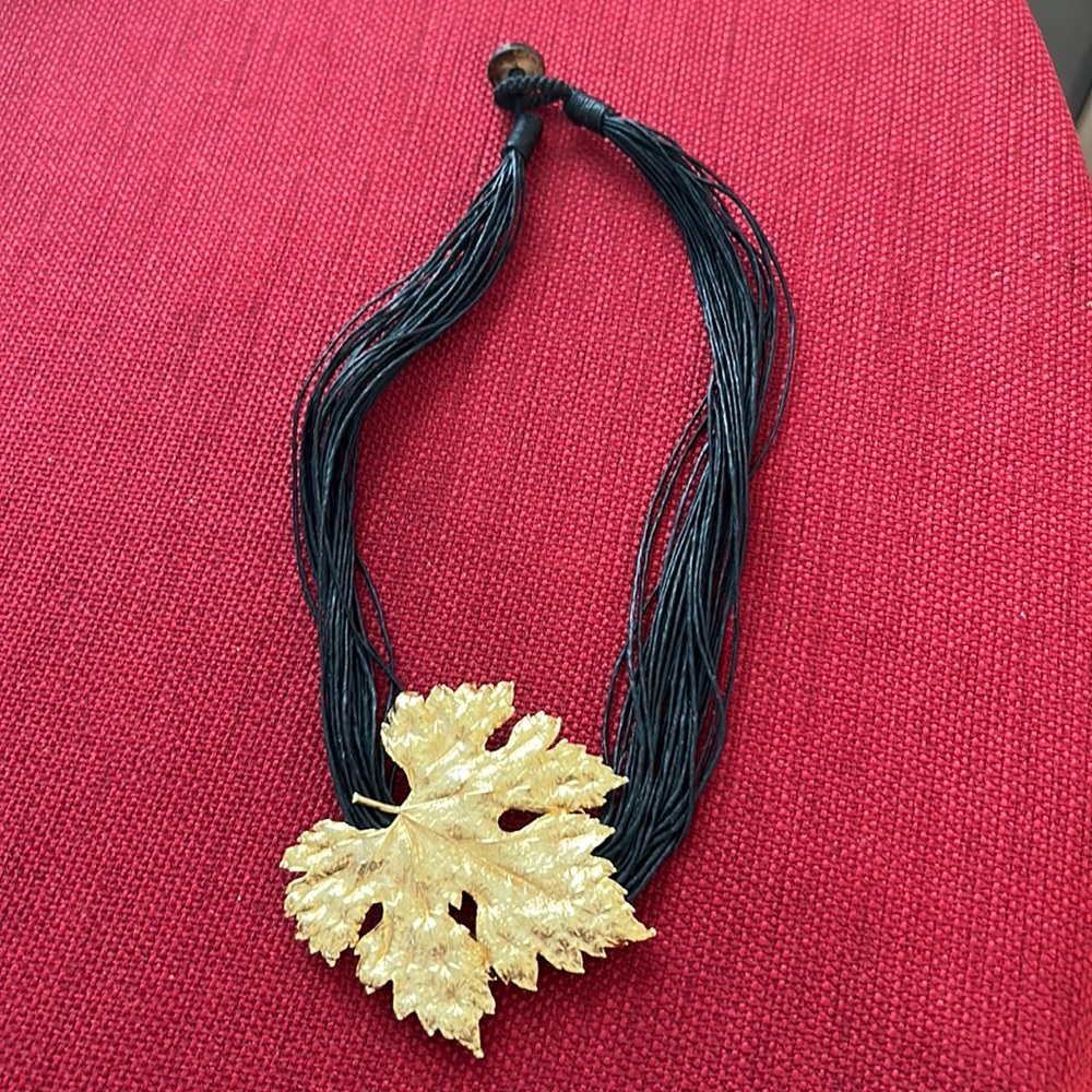 Gold Plated Leaf Necklace
